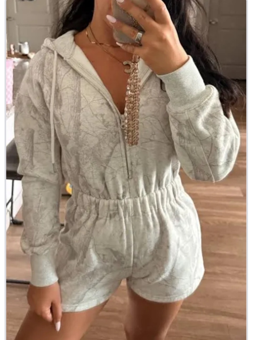 Altar’d State Camo Fleece Play Romper